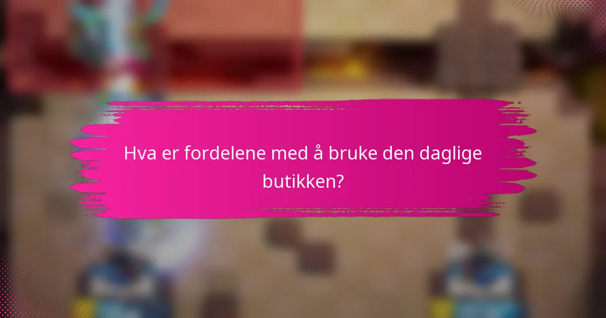 Hva er fordelene med å bruke den daglige butikken?