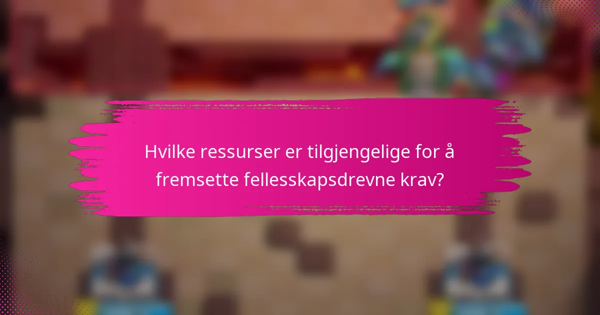 Hvilke ressurser er tilgjengelige for å fremsette fellesskapsdrevne krav?