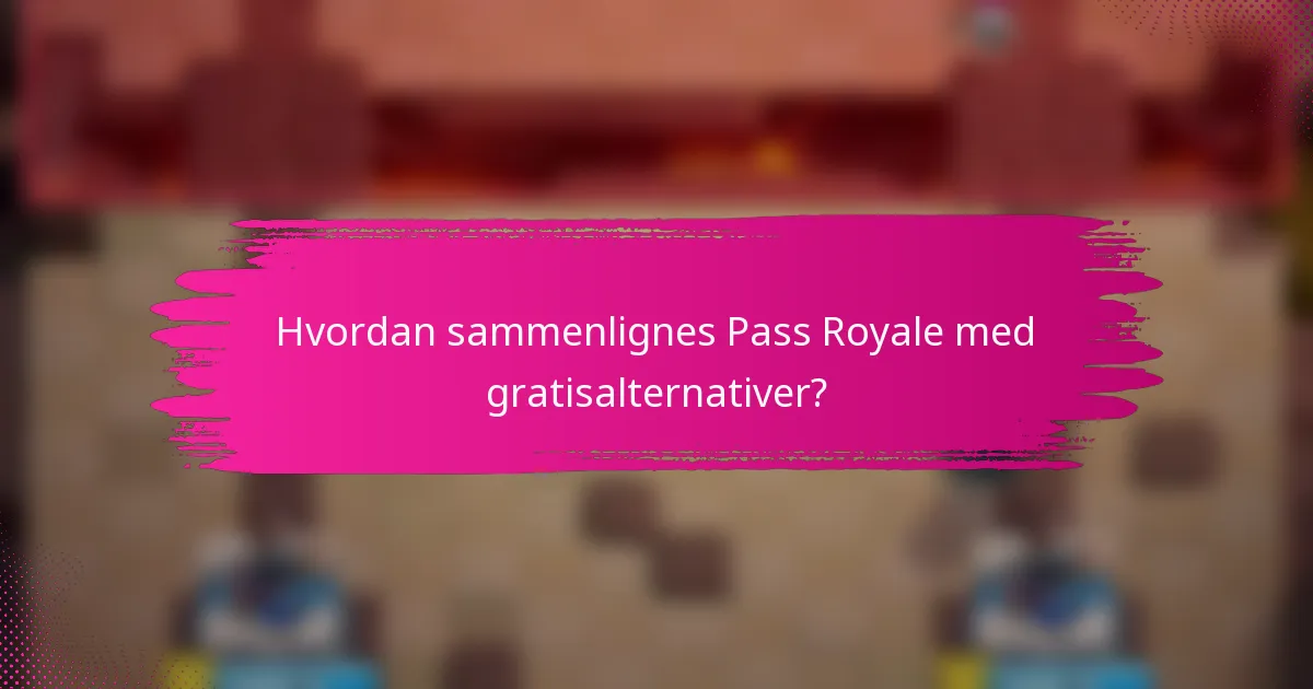 Hvordan sammenlignes Pass Royale med gratisalternativer?